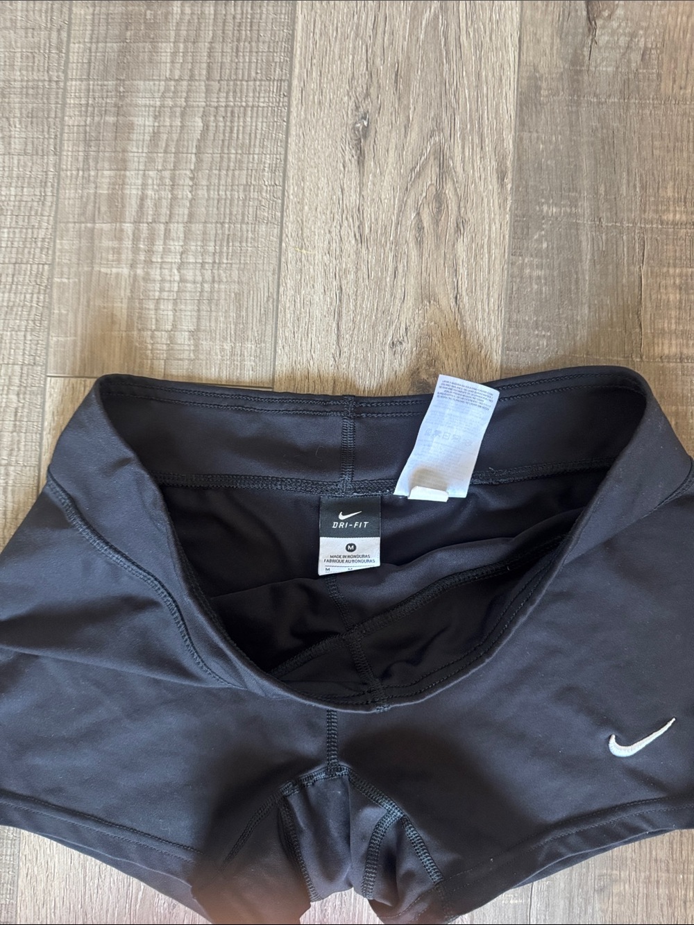 Nike Black Women's Spandex with White Swoosh - Trio - Picture 2 of 3